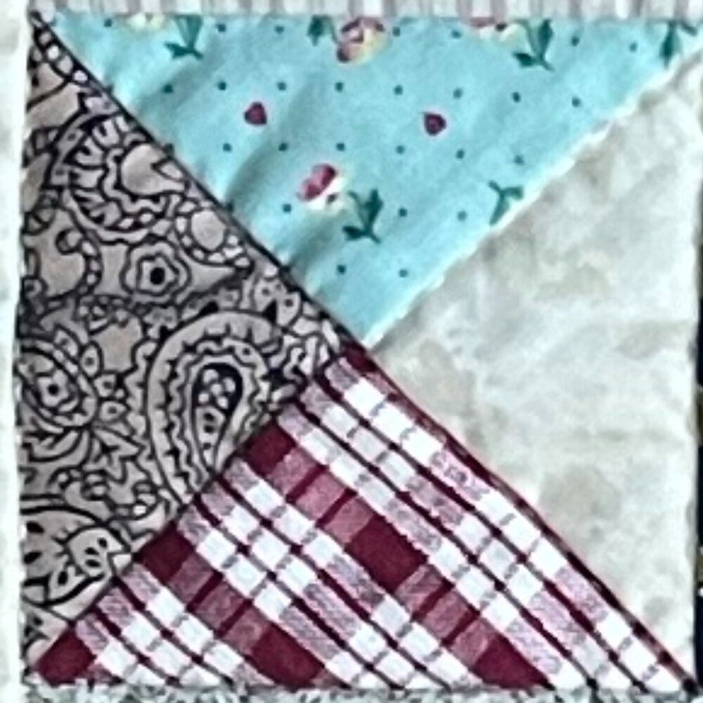 Handmade Hand Stitched Patchwork Quilt Table Topper / Wall Hanging Handcrafted - Picture 7 of 14